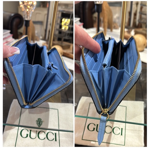 Authentic Gucci Silvie Floral Zip Around Long Wallet w/Sherry Line Buckle Detail - Picture 6 of 15